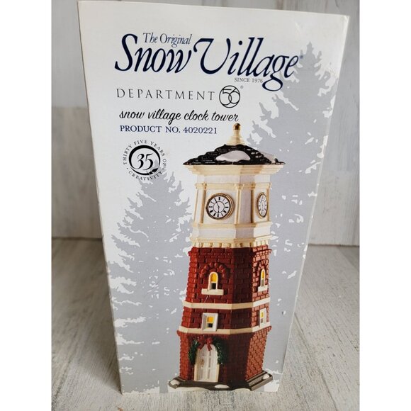 Dept 56 4020221 NEW Snow village clock Tower accessory Xmas - Picture 8 of 8